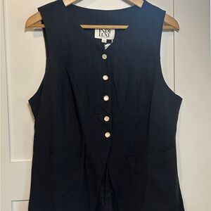 Trendy black tuxedo vest